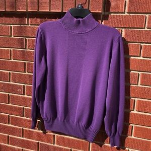 Dressbarn purple long sleeve mock neck sweater